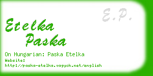 etelka paska business card